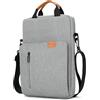 jooeer Custodia PC 14 Pollici, Borsa a Tracolla per Computer in Poliestere Impermeabile Compatibile con 14" MacBook Pro M4/M3/M2/M1 2024-2021 Chromebook Notebook, Grigio