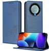 XINYEXIN Custodia per Honor Magic 5 Lite 5G, Cover a Libro in Pelle PU con Blocco RFID, Slot per Carte, Supporto, Protezione Completa Antiurto - Blu