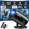 Nonete [App integrata] Proiettore portatile 1080P Mini Proiettore 2025, Videoproiettore, WiFi Bluetooth Proiettore, Proiettorecompatibile
