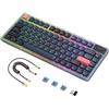 AJAZZ AK832PRO Tastiera meccanica con schermo intelligente, tastiera ultrasottile, tastiera wireless a basso profilo al 75%, supporta Bluetooth 5.1, 2.4G e connessione cablata, Windows e Mac OS