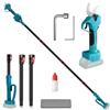 LIROPAU Forbice Potatura a Batteria Professionali, 40mm Cesoie a batteria Asta Telescopica 2.2M, Compatibile con Makita 18V Batteria, Forbici Potatura Elettriche,Forbici Potatura per Giardino (NO Battery)