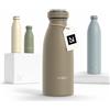 LARS NYSØM Borraccia Termica 350ml in Acciaio Inox | Bottiglia isolata 0.35 litro | Bottiglia d'Acqua a Tenuta stagna per Sport, Bicicletta, Cane (Taupe Brown, 350ml)