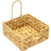 HMF Portatovaglioli intrecciato in giacinto d'acqua, portatovaglioli con morsetto di sicurezza, 19 x 19 x 8 cm