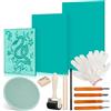 AINIUNIU Linoleum, set per Stampa Linoleum, A4, A5, A6 Linoleum per Incisione Fogli di Gomma, Set per la Stampa su Linoleum con Strumenti per Intaglio per Principianti per Realizzare Lavori Artigianali