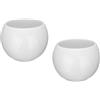 QUARKZMAN 2pz Ciotole da Tè Fatte a Mano 150ml / 5oz Decorazione a Crepa di Ghiaccio Tazza da Tè Cinese Giapponese in Ceramica Set da Tè Gong Fu per Ufficio Casa Regali, Bianco