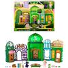 Mattel Universal Wicked - Città di Smeraldo, set ispirato al film con mini bambole Glinda e Elphaba e 5 aree di gioco, 15 accessori inclusi, giocattolo per bambini, 4+ anni, JFM22