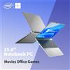 LenO Laptop da 15,6 pollici Windows 11 16 GB di RAM DDR4 SSD da 2 TB Intel N5095 PC da ufficio Full HD con retroilluminazione Laptop con impronte digitali MacBook Air - 16GB 256GB