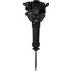 EBERTH Jackhammer Martello Demolitore a Benzina 2,5hp, Motore a 2 Tempi, 700-1500 colpi/min, 20-55 Joule, Presa Esagonale SDS HEX 30mm, con Scalpello a Punta, Piatto & Utensili