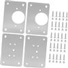 NUOBESTY 4Pezzi Kit Riparazione Cerniere per Armadi in Acciaio Inossidabile Piastre Riparazione Resistenti alla Facili da Installare per Cucina e Compatibili con Diverse Tipologie Armadi