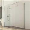 Idralite Box doccia Parete 80x120 CM in vetro trasparente 8mm mod. Walk in Corner H198