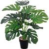 YJWZ Palma Artificiale in Vaso Piante Finte da Interno ed Esterno con Foglie Realistiche Pianta Finta Tropicale Areca per Decorare Casa,Ufficio Giardino Soggiorno e Tavolo (Monstera verde 75cm)