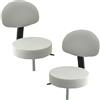 Hoowarm 1/2/4 Pezzi Copri Sgabelli da Bar Rotondi con Schienale,Fondo Elastico, Girevole Coperture per Sedie, Per Ufficio, Bar,Casa, Cucina(B4,2PCS)