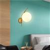 TOT ELECTRIC Lampadario a sospensione con sfera bolle in vetro bianco opaco design moderno minimal (Applique-Sfera 20cm)