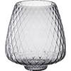 LEONARDO HOME Giulia Portacandela antivento - 1 pezzo - in vetro strutturato - lanterna decorativa - illuminazione suggestiva - soggiorno e sala da pranzo - elegante - aspetto moderno - altezza 20 cm