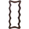 DRW Specchio da Parete Rettangolare con Forme di Legno in Naturale, Medidas: 75x180x7cm