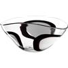 LEONARDO HOME Ciotola OCCHI BIANCHI - 1 pezzo - Ciotola in vetro con motivo artistico - Attira l'attenzione sul tavolo o sulla credenza - Per frutta, snack o decorazioni - Altezza 16,5 cm