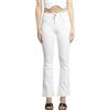 Laphilo Pantaloni Donna Vita Alta Elasticizzati a Zampa - Jeans Svasati Casual Eleganti, vestibilità Slim (cod. 8048)(Panna,XL)