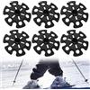 XoeLLe 6 Pezzi Cestino per Bastoncini da Trekking Lega di Alluminio Accessori Universali Cestino Puntale Bastone Antiscivolo Trekking per Bastoncini Escursionismo Rimovibile Bastoni da Neve fango