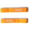 Velites Straps per sollevamento pesi | Progettato per massimizzare la tua forza di presa (Orange White)