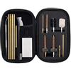 BOOSTEADY 7.62MM Kit di Pulizia .223/5.56 Fucile Pistola con Spazzole Pick in Metallo Asta per Pulizia in Ottone in Custodia Combinata Compatta Organizzata con Zip