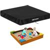 SIMPHAUS Telo di Copertura per Sabbiera Impermeabile Telo Copri Sabbiera Copertura Sabbiera Copertura Sandbox Protettiva per Sabbiera Piscina Giardino in Tessuto Oxford 420D Resistente 90x90x20cm