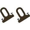 TENDAGGIMANIA Ganci per Tende da Sole Esterno Completi di Viti di Fissaggio - Colore Marrone - Accessori Occhielli per Tende Esterne Tempotest in PVC Resistente (1 Coppia)