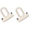 TENDAGGIMANIA Ganci per Tende da Sole Esterno Completi di Viti di Fissaggio - Colore Avorio - Accessori Occhielli per Tende Esterne Tempotest in PVC Resistente (1 Coppia)