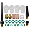 RIVERWELD TIG Tozzo Lente a gas Corpo pinza 17GL116 10N23S(1,6 mm) Coppa isolante N#12 20mm Lente a gas Isolante 17GLG20 Tappo posteriore TIG 57Y02 Kit per DB SR WP 17 18 26 TIG Torcia 26pz