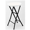 Casa Heaven - Sgabello da Bar Pieghevole 71 cm | Sedia Alta Salvaspazio in Metallo e Plastica, Portata 100 kg | Design Elegante Nero/Bianco per Cucina, Bancone, Eventi | Leggero e Facile da Pulire (1)