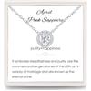 Qings Collana con Pietra Portafortuna Donna: Argento Sterling 925 Aprile Birthstone Moissanite Collane Collana con Rotonda Pendente Collana, Regali di Gioielleria di Compleanno per Ragazze