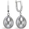 Secret & You Orecchini pendenti con perle coltivate d'acqua dolce 10-11 mm Secret & You Argento sterling 925 - Disponibili in diversi colori naturali bianco, rosa e arancione e trattati grigio e nero