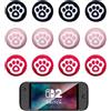 Vroxdrez Joystick Kappen kompatibel mit für Switch 2 Joy‑Con - 6er Set Silikon Thumb Grip Caps Schutz Cover, Weich & Rutschfest, Schwarz/Rot/Rosa - Ergonomische Kontrolle & Langlebig