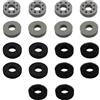 HOTMNTY Anelli di Precisione, Ammortizzatori Analogici, Assistenza Mira Thumbstick per PS5/4, Steam Deck, Xbox One/Series X/S, Switch/OLED/Pro, ROG Ally, 4 Livelli di Resistenza, 18 Pezzi