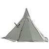 TentHome Tenda Teepee Grande 4 Stagioni 3-4 posti, Tenda da Campeggio Indiani Invernale con Stufa, Facile da Montare