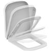 Ideal Standard Mia Sedile WC, forma angolare, Sedile del WC con meccanismo di chiusura ammortizzata e lunga durata, in robusto duroplast - Bianco (360x450x55 mm)