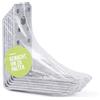 Alberts 332914 Squadretta di giunzione, zincata con procedimento Sendzimir, 90 x 90 x 40 mm, Set da 6