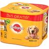 PEDIGREE Adult 3+1 BOX 4X400G - cibo umido per cani in gelatina (2x con pollo, 2x con manzo)