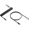 NEWSKILL Cavo a spirale flessibile, nero, leggero e compatto, USB C per tastiera da gioco, tipo C a USB A con connettore metallico rimovibile
