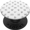 podartist Figura stilizzata Natale Cheer nero su bianco Holiday Doodles PopSockets PopGrip Adesivo