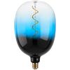 Eglo Lampadina XXL E27, dimmerabile, a spirale, stile rétro, molto grande, nera e color petrolio, 4 W, 85 lumen, luce bianca calda, 2000 K, lunghezza 29,5 cm