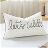 Sanmetex Let's Cuddle Federa per cuscino lombare, rettangolare, per camera da letto, soggiorno, decorazione per la casa, 30 x 50 cm, colore grigio.