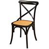 Biscottini Sedia cucina legno 86x42x46 cm - Sedie cucina legno - Sedie vintage per sala da pranzo - Sedie legno cucina e giardino Cross