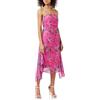 Hope & Ivy Il Cleo Abito Midi Senza Spalline con Lacci Laterali Vestito per Occasioni Speciali, Rosa, 40 Donna