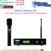 AudioDesign Radiomicrofono Multifrequenza 1 Canale UHF Con Microfono Wireless 100 Frequenze