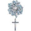 Mondo Cattolico - Rosario cattolico con perle in vetro blu in filigrana di Papa Francesco. Ideale come regalo religioso