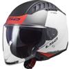 Ls2 Casco Jet LS2 Copter II - Urbane - Matt White Red