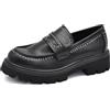 IF Fashion Scarpe Mocassini Slip On Loafers Donna con Morsetto Platform Piattaforma 899 Cuoio N.37