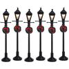 Lemax gas lantern street lamp, set of 6, b/o (4.5v)
