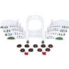 Lemax plastic arbor & picket fences w/decorations, set of 20