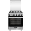 Glem Gas SA664VI: Cucina a Gas in Acciaio Inox con Forno Ventilato 67L